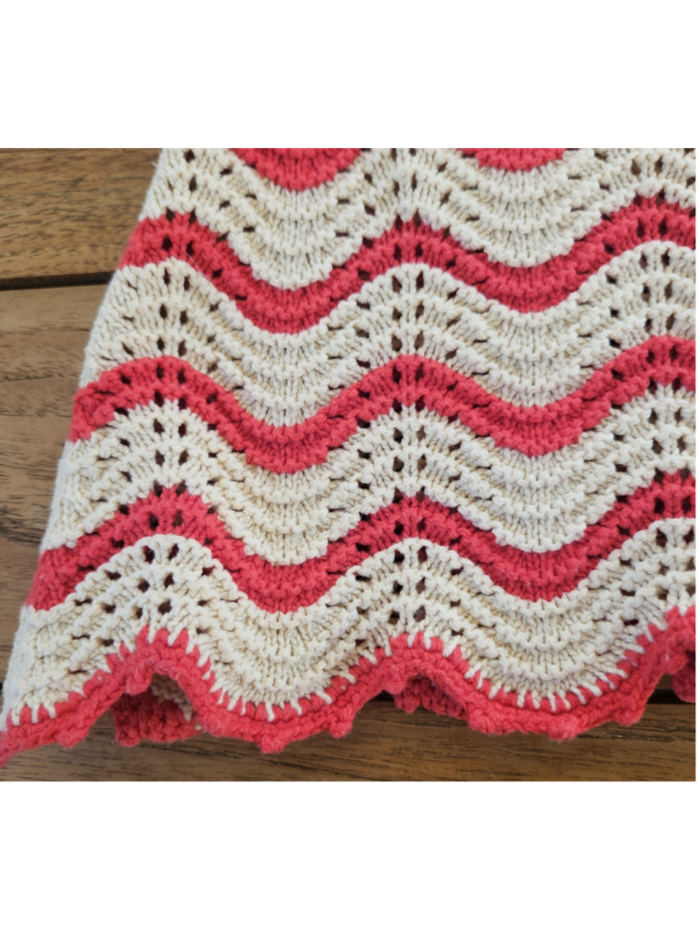 Rails Coen Top Crocheted Sweater in Cherry Oat Stripe Size S - Picture 6 of 7